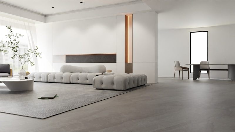 Living room with deep green feature wall