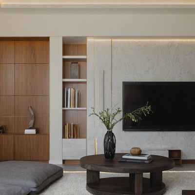 Enhancing the overall sense of space by adding built-in cabinets, and other multifunctional furniture to keep the space clutter-free and stylish | Apartment interior design in Dubai