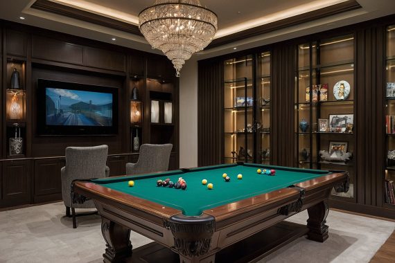 Villa entertainment and hobby area